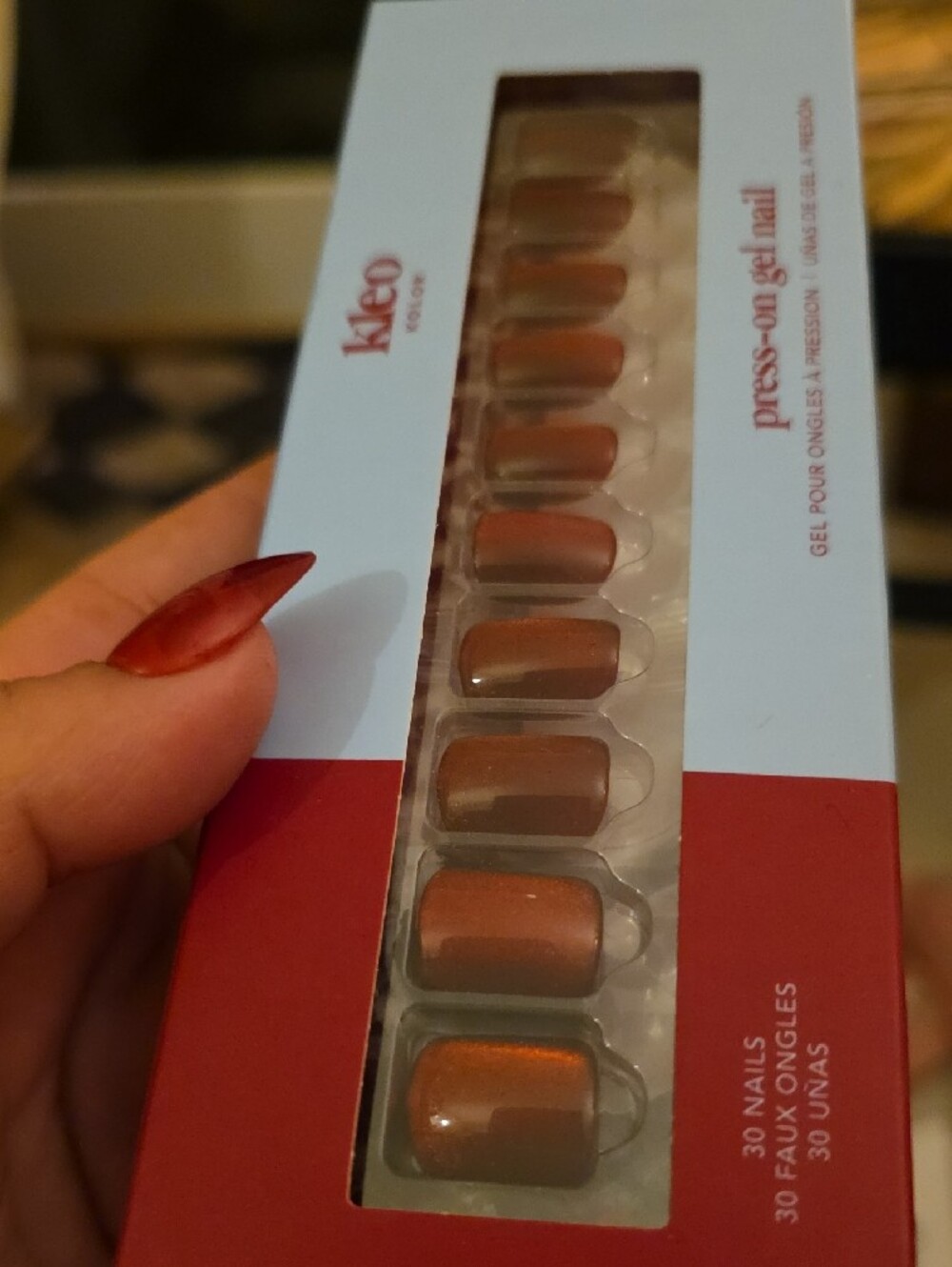 Kleo Kolor Press-On Gel Nails - Scarlet Success 30pc - Picture 2 of 6